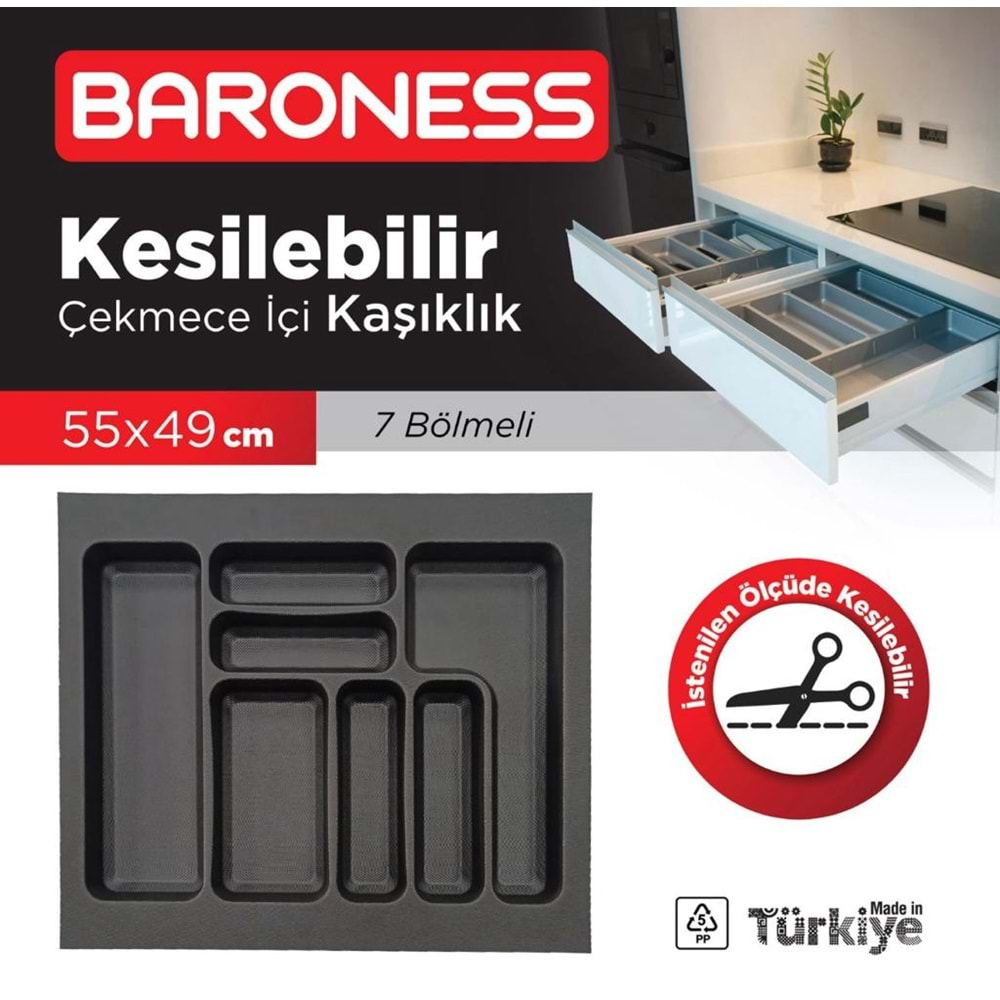 KESİLEBİLİR 7 BÖLMELİ KAŞIKLIK 55X49 /12