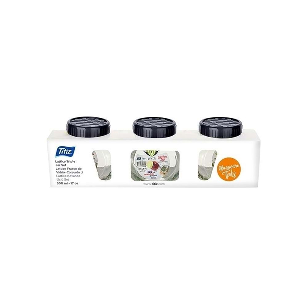 TİTİZ LATTİCE KAVANOZ 3LÜ SET 300ML KC-173