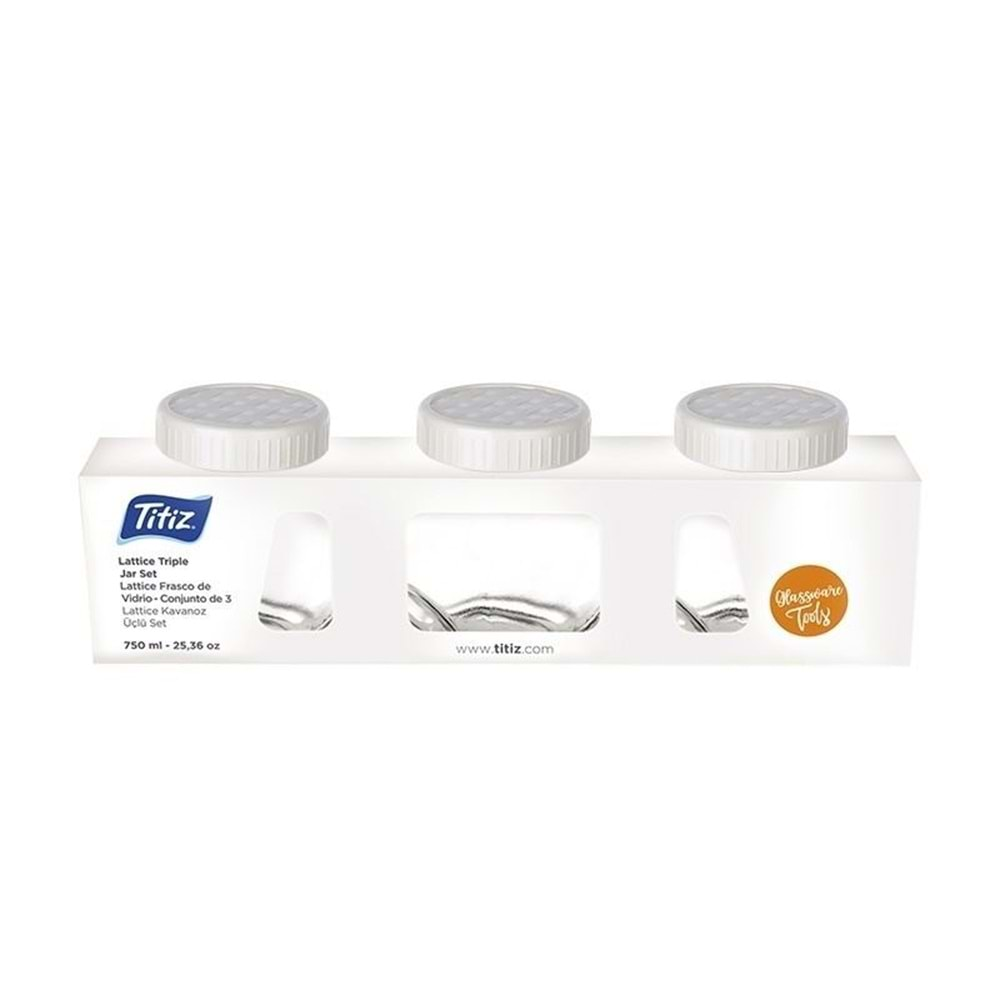 TİTİZ LATTİCE KAVANOZ 3LÜ SET 300ML KC-173