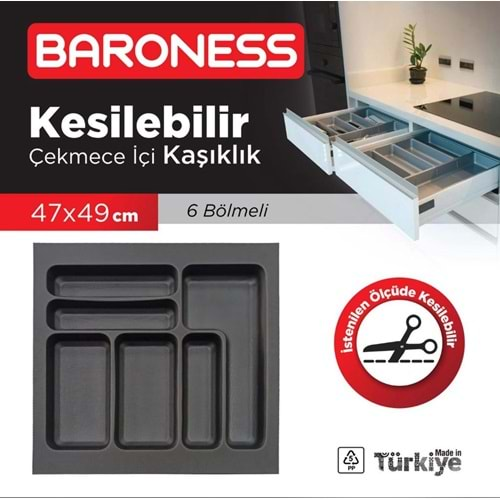 KESİLEBİLİR 6 BÖLMELİ KAŞIKLIK 47X49 /12