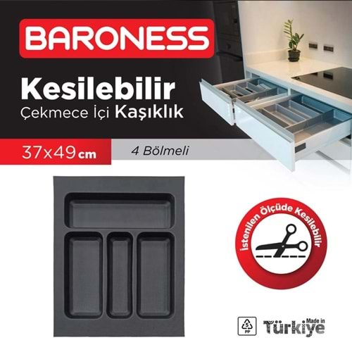 KESİLEBİLİR 4 BÖLMELİ KAŞIKLIK 37X49 /12